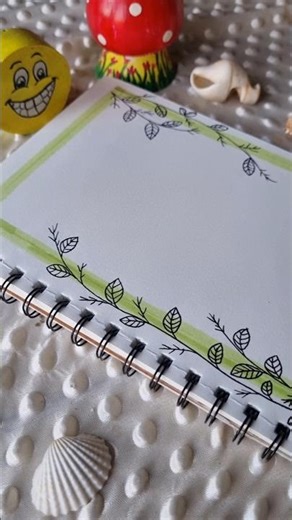 Easy Page border design 🎀😍#shorts #design