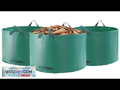 VEVOR 3 Pack 72 Gallon Reusable Yard Waste Bag Large Lawn Garden Bags