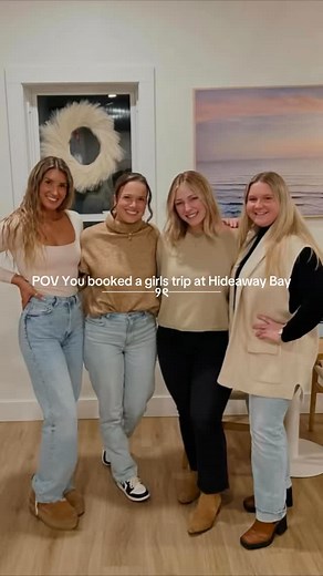 Grab your girls and escape to Hideaway Bay Resort — overnight stay, wine & charcuterie, sauna and hot tub time, dinner at Drift, and bonfire vibes! It’s the girls’ getaway you’ve been dreaming of! #HideawayBayResort #GirlsTrip 📸 @kelsi.schwab | Hideaway Bay Resort