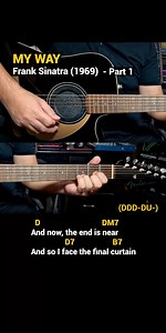 139K views · 2.2K reactions | My Way - Frank Sinatra (1969) - Easy Guitar Chords Tutorial with Lyrics part 1 REELS #DocOtepGuitarTutorial | Doc OTEP Studio | Facebook