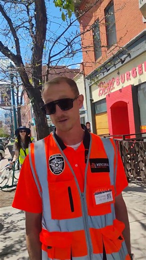 May 9, 2026 Colorado Springs nervous Nellie, asking me to leave my busking spot. he carrys a taser.