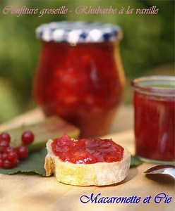 Recette de confiture groseille-rhubarbe à la vanille