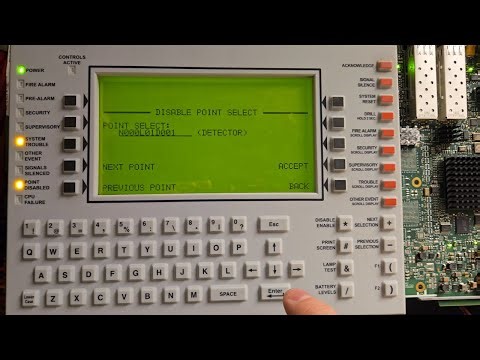 Notifier NFS-3030 | How to use Disable Points on Fire Panel
