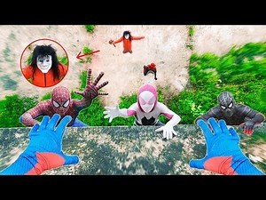 5 Spider-Man Hanging Off a Cliff While Smiling Woman Attacks from Above (Action POV)