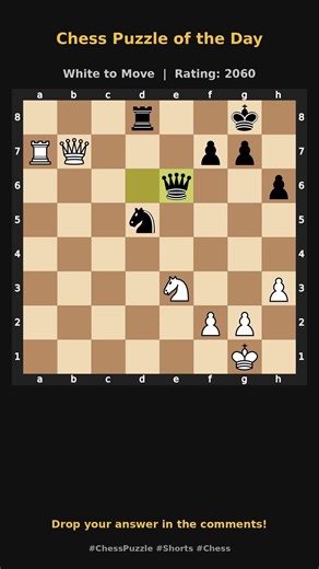 Chess Puzzle | White to Move | Expert (2060) #Shorts