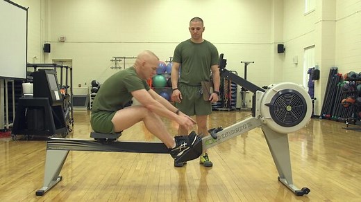 How to administer the rowing portion of the PFT