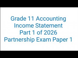 Grade 11 Accounting Term 2 | Income Statement Partnership Paper 1 of 2026