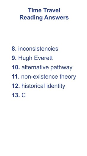 Time Travel Reading Answers 15.07.2026