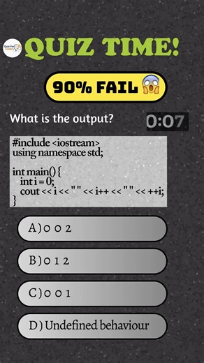 🔥 Only real C++ devs know thisWhat’s the output? 😱👇 Comment now#shorts #codinglife#codechallenge