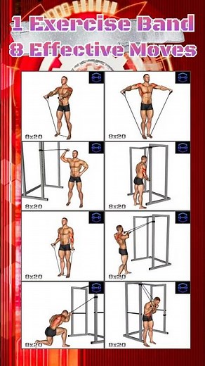 1️⃣ Exercise Band | 8️⃣ Effective Moves 💪