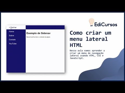 Aula 34 - Como criar um menu lateral - HTML
