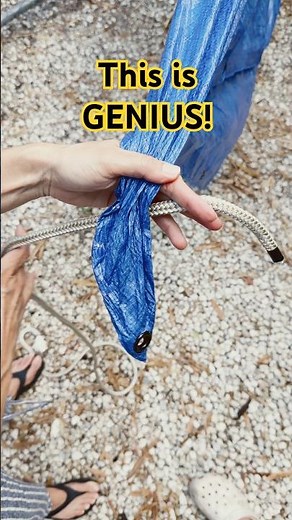 How to tie a knot to a tarp 3 Rope tutorial #shorts