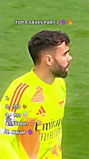 Top 5 Saves Part 2 That Left Everyone Speechless 🧤⚡ #goalkeeper #football #shorts