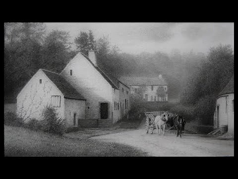 Graphite Drawing - How to Draw Trees, Horses and Buildings