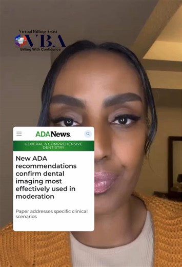 📰 ADA Imaging Update—Read This First! This new ADA article is making a lot of dentists pause. Imaging in moderation sounds simple, but it can change how claims get paid and denied fast. What matters now is checking frequency limits, plan limitations, and patient history before imaging. Practical steps you can take right now: 🔹 Check X-ray frequency limits before seating the patient 🔹 Review prior imaging dates in the patient history 🔹 Document the clinical reason for every image taken 🔹 Con
