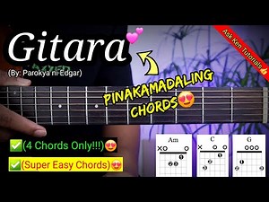 Gitara - Parokya ni Edgar (EASY CHORDS) | Guitar Tutorial #shopeetagtowin