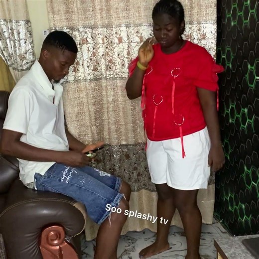 Someone should help me tell this man to give me money.