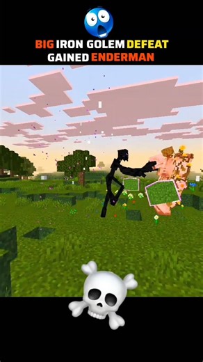 Minecraft: Iron Golem Dominates Enderman😱 ! #shorts #minecraft