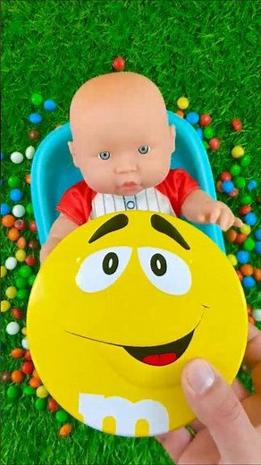 Satisfying Video | Mixing Funny Candy ASMR & Make Up in 3 Bathtubs with Magic M&M's Slime🥰