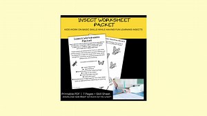 Insect Worksheet Printables Packet | Insect Worksheets for Homeschool | Pre-k Insect Worksheets | Insect Printable Worksheet - Etsy UK