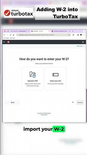 Upload a PDF or Image of Your W-2 into TurboTax Short