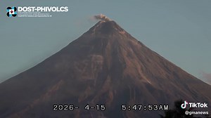 WATCH: Camera footage from the Mayon Volcano Observatory shows minor strombolian activity at the summit crater of Mayon Volcano at 5:47 AM today, April 15, 2026. The eruption continues for its 100th consecutive day, with incandescent lava flows, pyroclastic density currents (PDCs) or “uson,” and rockfalls. Mayon Volcano remains under Alert Level 3. Courtesy: PHIVOLCS-DOST/Facebook Visit gmanetwork.com/news for more updates.
