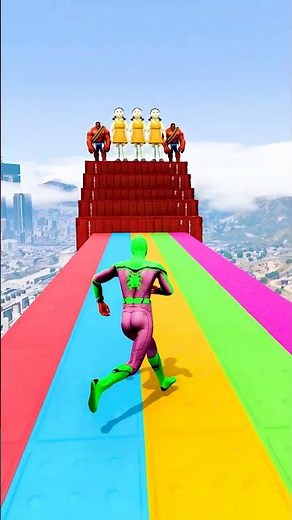 GTA 5 Epic Water Ragdolls | Spider-Man Jumps / Fails ep.15756 #shorts