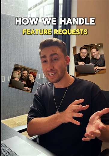 Here’s how we handle Feature Requests at YourKind 💡🚀 Request ➡️ Brainstorm ➡️ Design ➡️ Develop ➡️ Deliver 📬 #fyp #startup #founder