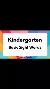 2.4K views | Kindergarten Basic Sight Words Flashcards #teachermarie #sightwords | Teacher Marie | Facebook