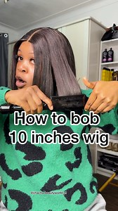 How to bob 10 inches bone straight wig | Chacha beautyworld