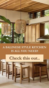 Step into serenity.. a Balinese-inspired kitchen that blends earthy textures, warm wood tones, and timeless calm 🌿 A space that feels like nature’s retreat, right inside your home. Save👇 & Share Follow @huesofdesigns Contact : 91 7011959995 Visit our website : https://huesofdesigns.com/ #HuesOfDesign #BalineseInteriors #KitchenGoals #EarthySpaces #DesignInspiration [balinese kitchen design, tropical interiors, natural textures, warm wood tones, interior design ideas, kitchen makeover, earthy a