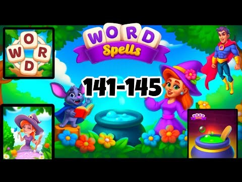 WORD SPELLS Puzzle for Adults level 141 142 143 144 145