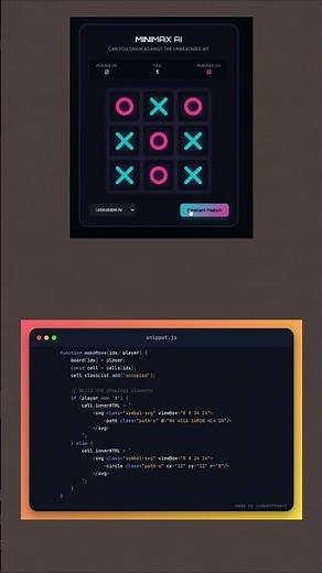 How to Create a Tic-Tac-Toe AI Opponent (Minimax) 👀 ✨ 🚀
