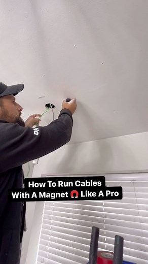 The Home Improvements Channel UK on Instagram: "How To Run Cables With A Magnet Like A Pro #how #howto #homeimprovement #homeimprovements #doityourself #diy #cables #electronics #electrician #electrical #doityourself #reels"