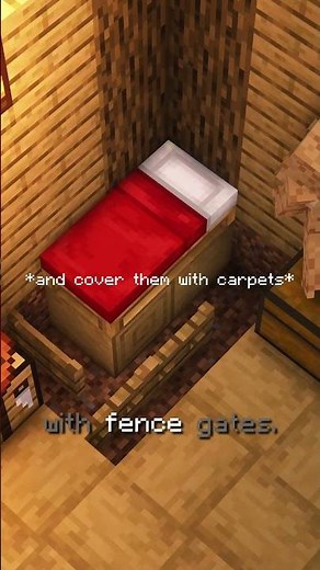 How to Make a HIDDEN BASE ENTRANCE with Beds in Minecraft