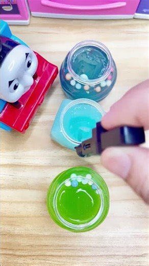 Satisfying ASMR – Blue Slime with Beads, Light Blue Slime & Green Slime | ASMR Video