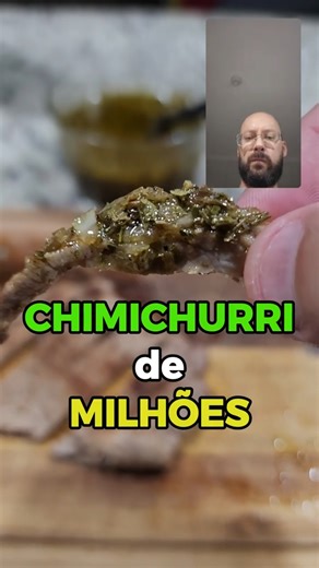 OUTRO NÍVEL! CHIMICHURRI em 40s #chimichurri #molho #churrasco #receitas #rápido #fácil