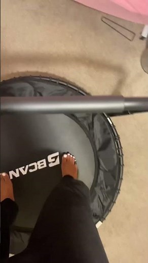 Dives into her new fitness journey with the BCAN Mini Trampoline!