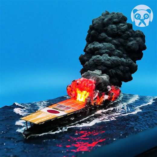 667K views · 4.9K reactions | Building a diorama of aircraft carrier under attack | Crafty School | Facebook