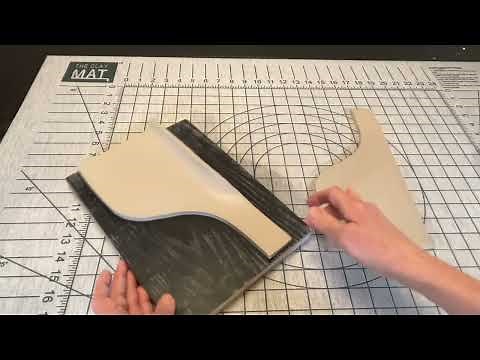 Soft and hard slab handbuilding technique porcelain vase