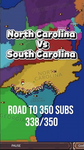 North Carolina vs South Carolina, map battle! # #map #agesofconflict