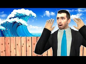Tsunami Survival in a FORT! (Garry's Mod)