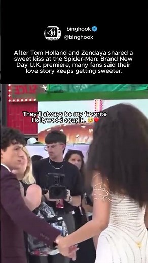tom holland and zendaya sharing a sweet kiss #tomholland