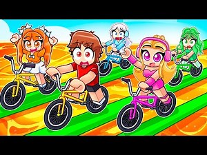 Going 7,151,423 MPH in Roblox Bike Obby With MY CRAZY FAN GIRLS!