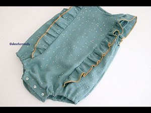 Tutorial y PATRONES: Pelele con volantes unisex (talla 0 a 36 meses)