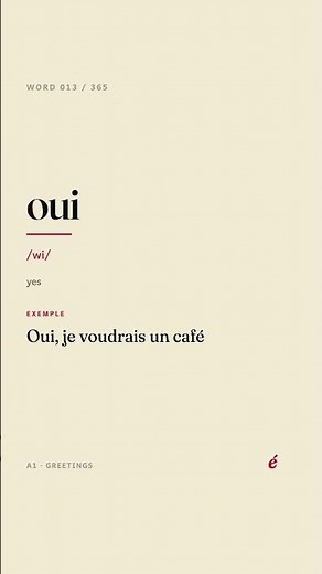 oui: meaning, pronunciation & example | DELF A1 · TEF TCF prep #013