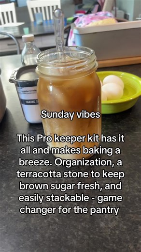 Hey, Sunday crew! 🌟 Check out the Pro Keeper 9-piece set — my new favorite way to keep my kitchen cute and organized! These containers are airtight and perfect for all your pantry essentials — think snacks, coffee, flour, sugar, you name it. I love how clear they are, so I can see everything at a glance, and the seals keep everything super fresh. Plus, they stack nicely, so my counter stays clutter-free and cute. Perfect for those lazy Sundays when I just want a chill, tidy kitchen vibe. If you