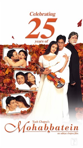 1.2M views · 27K reactions | 25 years ago, a story taught us that love is not weakness, it’s strength. ✨ And long after the violins stopped playing on screen, their melody stayed with us, reminding us that love, in all its forms, is forever. ❤️ Celebrating #25YearsOfMohabbatein | YRF - Yash Raj Films | Facebook