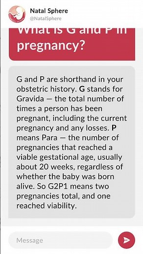 What is G and P in pregnancy?