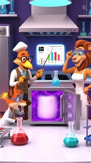 Lion & Fox’s Funny Kitchen Experiment! Kids Cartoon Short #animation
